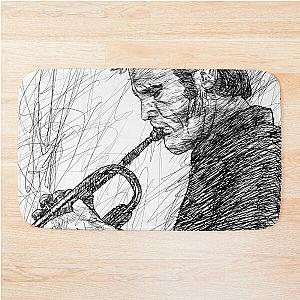 CHET BAKER ink portrait .1 Bath Mat