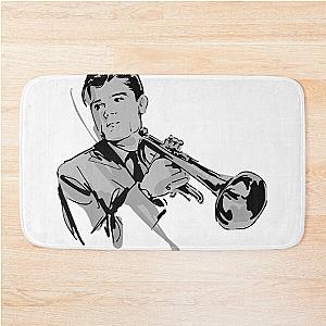 Chet Baker - jazz illustration Bath Mat