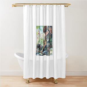 CHET BAKER watercolor portrait .1 Shower Curtain