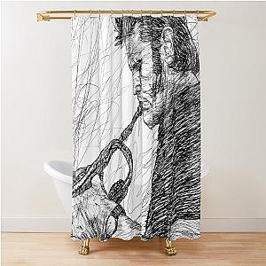 CHET BAKER ink portrait .1 Shower Curtain