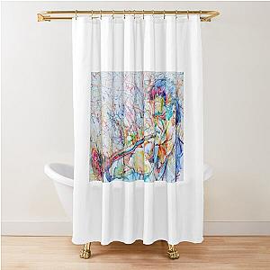 CHET BAKER watercolor and colored pens portrait Shower Curtain