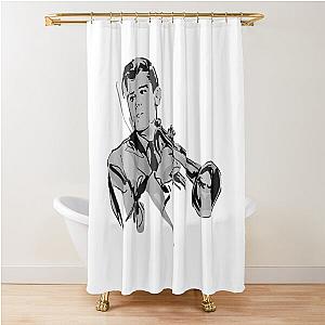 Chet Baker - jazz illustration Shower Curtain