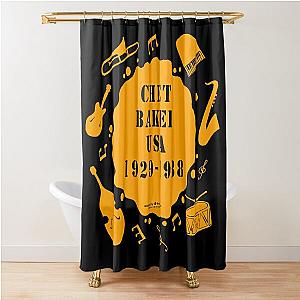 Chet Baker USA 1929 1988 Instruments Shower Curtain