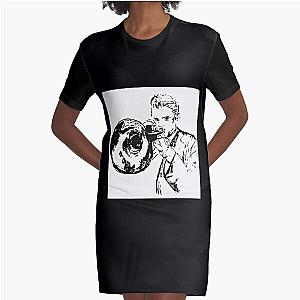 Chet Baker Mens Pop Culture Graphic T-Shirt Dress