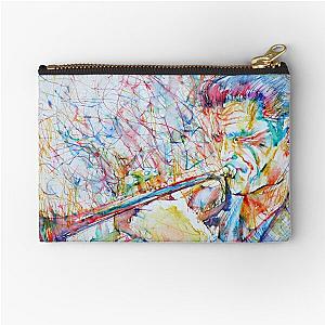 CHET BAKER watercolor and colored pens portrait Zipper Pouch