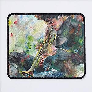 CHET BAKER watercolor portrait .1 Mouse Pad