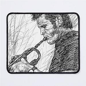 CHET BAKER ink portrait .1 Mouse Pad