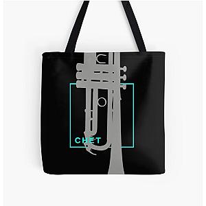 Chet Baker Trumpet All Over Print Tote Bag