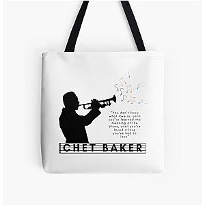 Chet Baker Beautiful Jazz Quote All Over Print Tote Bag