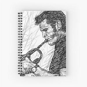 CHET BAKER ink portrait .1 Spiral Notebook