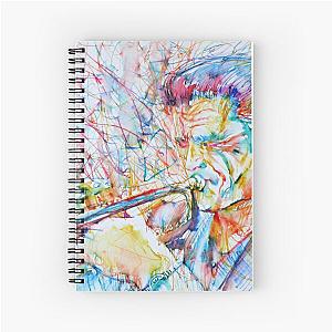 CHET BAKER watercolor and colored pens portrait Spiral Notebook