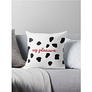 “My Pleasure” Chick V2 With Black Spots Throw Pillow