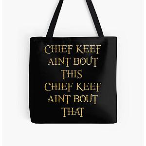 CHIEF KEEF AINT BOUT THIS CHIEF KEEF AINT BOUT THAT - Chief Keef 'Love Sosa' - Gold All Over Print Tote Bag RB0811