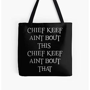 CHIEF KEEF AINT BOUT THIS CHIEF KEEF AINT BOUT THAT - Chief Keef 'Love Sosa' - Silver All Over Print Tote Bag RB0811