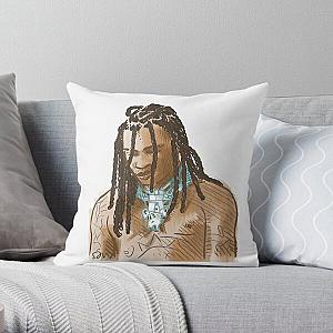 Portrait of chief keef by santi Throw Pillow RB0811