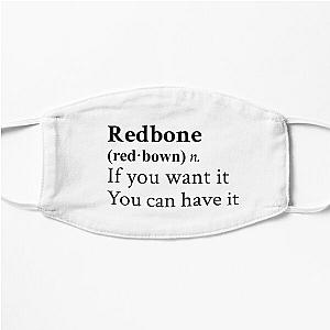 Redbone by Childish Gambino Motivational Quote Flat Mask