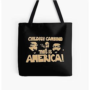 Childish Gambino Merch Childish Gambino This Is America Tour All Over Print Tote Bag