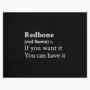 Redbone by Childish Gambino Motivational Quote Black Jigsaw Puzzle RB1211