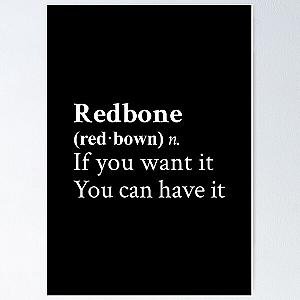 Redbone by Childish Gambino Motivational Quote Black Poster RB1211