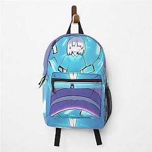 Anime Artwork of Character Walking Through Portal with Backpack