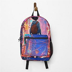 Digital Art Anime Style Background Backpack