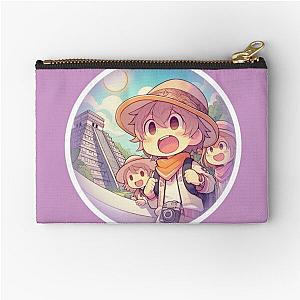 Manga Hero Explores Mystical Mayan Temple Zipper Pouch