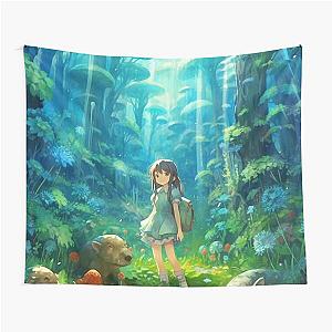 beautiful forest anime Tapestry