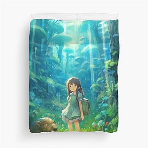 beautiful forest anime Duvet Cover