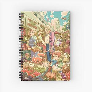 Cool Kawaii Cute Art Girl Shopping - Flying Away Japan Film Spiral Notebook