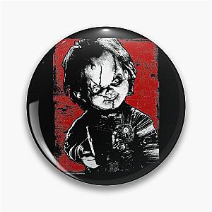 Child's Play Chucky Distressed Portrait  Pin