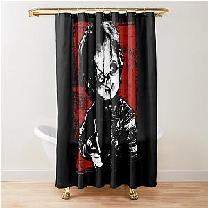 Child's Play Chucky Distressed Portrait  Shower Curtain