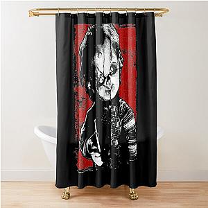 Child's Play Chucky Distressed Portrait  Shower Curtain