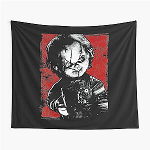 Child's Play Chucky Distressed Portrait  Tapestry