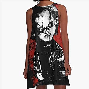 Child's Play Chucky Distressed Portrait  A-Line Dress