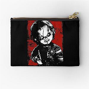 Child's Play Chucky Distressed Portrait T-Shirt Zipper Pouch