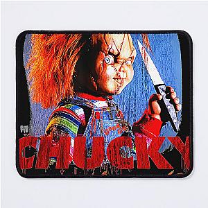 Child's Play Chucky Wanna Play Creepy Portrait  Mouse Pad