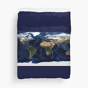 Map Of The World - A view of the Earth Duvet Cover