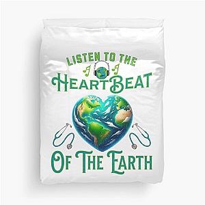 Earth Day Heartbeat Of The Earth Duvet Cover