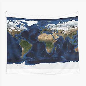 Map Of The World - A view of the Earth Tapestry