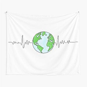 Earth heart beat Illustration, Earth pulse, Mother Earth Tapestry