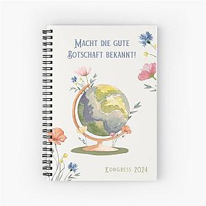 Spread the good news! - Earth Globe Spiral Notebook