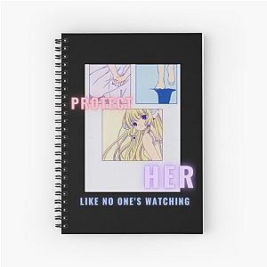 Chi Chobits PROTECT HER like noone's watching Spiral Notebook