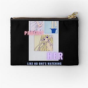 Chi Chobits PROTECT HER like noone's watching Zipper Pouch