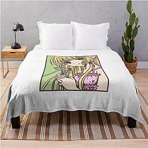 Chobits Chii Flower Throw Blanket