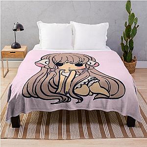I draw pink pastel chibi Chobits Throw Blanket