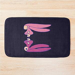 I draw Chobits and reflection at a city with no people pink pastel rabbits Bath Mat