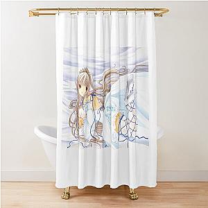 Chobits Chii Blue Shower Curtain