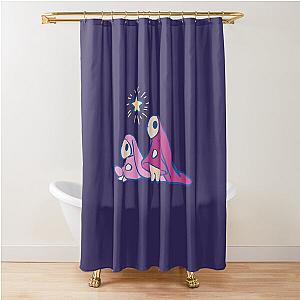 I draw Chobits anata atashi with star a city no people pink pastel rabbits Shower Curtain