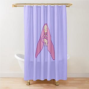 I draw Chobits Atashi with star a city No People Pastel Pink Rabbit Shower Curtain