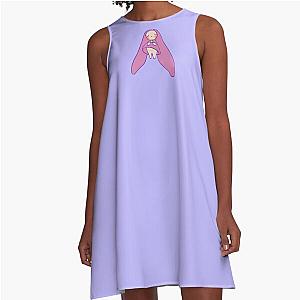 I draw Chobits atashi with star a city with no people pink pastel rabbit A Line Dress
